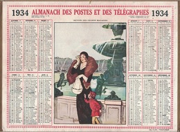 ALMANACH DES POSTES 1934 - FORMAT LIVRET CARTONNE SIMPLE- COMPLET AVEC CARTE - DEPARTEMENT DU GARD. - Big : 1941-60