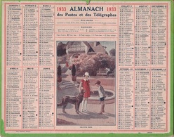 ALMANACH DES POSTES 1933 - FORMAT LIVRET CARTONNE DOUBLE- COMPLET AVEC CARTE - DEPARTEMENT DE LA SEINE - Big : 1941-60