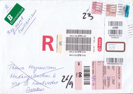 Denmark B-Economique & Registered Einschreiben Labels 2014 Cover Brief To Sweden UNCLAIMED & Retour Labels !! - Covers & Documents