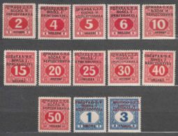 Yugoslavia, Kingdom SHS, Issues For Bosnia 1918 Porto Mi#1-13 Mint Hinged - Ungebraucht