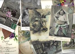 Lot N° 1566 De 10 CPA 9 X 14 Paques Oeuf Fantaisies Déstockage Pour Revendeurs Ou Collectionneurs - 100 - 499 Postcards