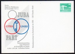 DDR 1989  Postkarte Auf Private Bestellung  Ungebr./ Not Used ; Briefmarkenausstellung JUBA, Dresden - Privatpostkarten - Ungebraucht