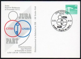 DDR 1989  Postkarte Auf Private Bestellung  Gebr./ Used ; Briefmarkenausstellung JUBA, Dresden - Privé Postkaarten - Gebruikt