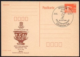 DDR 1988  Postkarte Mit Privatem Zudruck  Gebr./ Used ; BERLIN, Internat. Olympischer Tag - Privé Postkaarten - Gebruikt