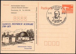 DDR 1989  Postkarte Mit Privatem Zudruck  Gebr./ Used ; DESSAU, S.H.Schwabe, Astronomische Station - Private Postcards - Used