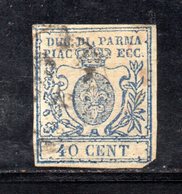 168 - PARMA , 40 Centesimi N. 11 Usato . Firmato RAYBAUDI - Parme