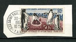 TAAF 1963 PA N° 5 Oblitéré Used Superbe C 45 € Faune Manchots Adélie Oiseaux Birds Animaux - Usados