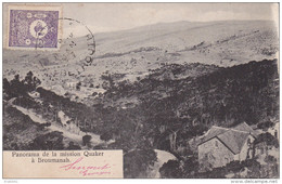 CPA PANORAMA DE LA MISSION QUAKER A BROUMANAH Cachet BEYROUTH LIBAN - Iran