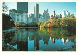 New York City (N.Y., Usa) View Of The Hotels From Central Park Lake - Parchi & Giardini