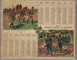 ALMANACH DES POSTES 1917 - FORMAT LIVRET CARTONNE SIMPLE - COMPLET - DEPARTEMENT DU RHONE - TROUPES AFRICAINES . - Big : 1941-60