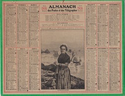 ALMANACH DES POSTES 1916 - FORMAT LIVRET CARTONNE SIMPLE - COMPLET - DEPARTEMENT L'ISERE. - Big : 1941-60