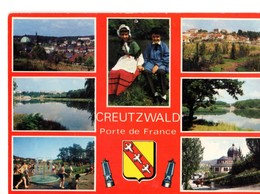 CPM (57), CREUTZWALD, Porte De FRANCE, Multivues, écrite, Sans Timbre - Creutzwald