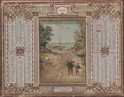 ALMANACH DES POSTES 1909 - FORMAT LIVRET CARTONNE DOUBLE - INCOMPLET - DEPARTEMENT DU MAINE ET LOIRE - TROUS - Big : 1941-60