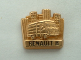 Pin's RENAULT B - ARTHUS BERTRAND - FOND COULEUR OR - Renault