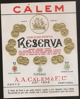 Portugal Port Wine Label - A. A. Cálem & Filho, Lda - Vinho Do Porto - Calém Reserva - Etiquette De Vin - Colecciones & Series