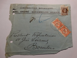 Fragment De Lettre Taxée 0,60 Au Départ De Mariembourg  Vers Bourlers (Chimay). - Sonstige & Ohne Zuordnung