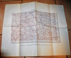 Rare Carte état Major Région De Mayence SE 100 % Originale 19 ème Début 20 ème Siècle - Carte Topografiche