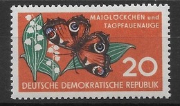 ALLEMAGNE (DDR) Papillons, Papillon, Butterflie, Mariposa. Yvert N° 405 Neuf Sans Charnière, MNH - Papillons