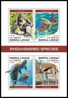 SIERRA LEONE 2018 MNH** Gorilla Monkey Endangered Species M/S - OFFICIAL ISSUE - DH1819 - Gorilla's