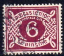 Ireland 1940-70 E Watermark Postage Dues, 6d Sideways Wmk., Used, SG D11a - Postage Due