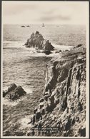 Cliffs, Armed Knight And Longships Lighthouse, Land's End, Cornwall, C.1950s - First & Last House RP Postcard - Land's End