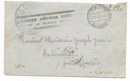 1941 - SOMALIS - ENVELOPPE FM De DJIBOUTI PENDANT Le BLOCUS => VEZZANI (CORSE) - Cartas & Documentos