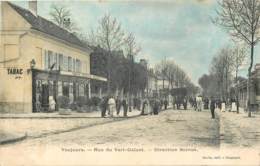 93 - VAUJOURS - Rue Du Vert Galant - Direction Sevran En 1905 - Belle Carte Animée En Couleur - Tabac - Autres Communes