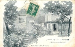 95 - VALMONDOIS - Dessin De L'Atelier Et Maison De Daumier En 1908 - Valmondois