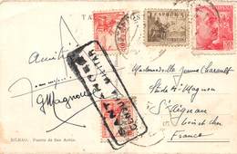 D-19-160 : CARTE POSTALE AVEC CACHET SANTANDER. CENSURA MILITAR. 1939 - Bolli Di Censura Nazionalista