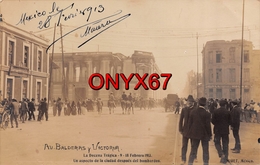 Carte Postale Photo MEXICO ( Mexique-Amérique) Révolution Mexicaine - Decena Tragica Bombardement 9-18 Février 1913-RARE - Mexique