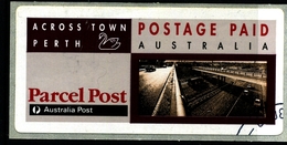 AUSTRALIA - 1991  PARCEL POST  ACROSS  PERTH  LABEL  FINE USED - Abarten Und Kuriositäten