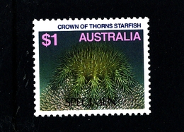 AUSTRALIA - 1988  $ 1  CROWN OF THORNS  STARFISH  SPECIMEN  OVERPRINTED  MINT NH - Variétés Et Curiosités