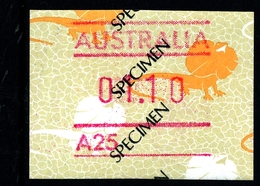 AUSTRALIA - 1989  $  1.10  FRILLED  NECK  FRAMA  SPECIMEN  OVERPRINTED  MINT NH - Plaatfouten En Curiosa