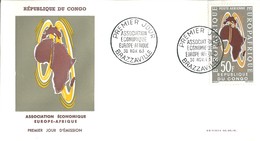 1er Jour FDC Congo Poste Aérienne N°14 Europafrique - FDC