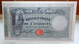 MINI BANCONOTA FAC-SIMILE LIRE CINQUANTA1893 - Fictifs & Spécimens