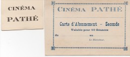 TICKETS D'ENTREE +  CARTE D'ABONNEMENT ** PATHE CINEMA - Tickets - Vouchers