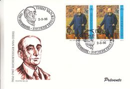 Luxembourg - Belgique - Lettre De 1996 - émission Commune - Peintre Theo Vanrysselberghe - Cartas & Documentos