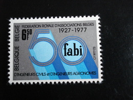 Belgique - Année 1977 - 50° Anniv. Du FABI - Y.T. 1836 - Neuf (**) Mint (MNH) - Unused Stamps