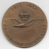 Netherlands: 1913-1953 Koninklijke Luchtmacht. Military Coin, Medal - Other & Unclassified