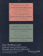 Egypt: Auction Catalogue Of The Pip Whetter Collection Of Egyptian Stamps, Etc., 2001 - Auktionskataloge