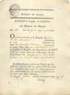 Acte De 1791 Opposition De Denis Hucher, Marchand à Crécy Contre Le Prince Louis De Rohan Cardinal Eveque De Strasbourg - Manuscripten