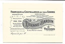 THIERS - Fabrique De Courtellerie En Tous Genres ETIENNE BARDIN - 9 Rue Mancel Chabot - Thiers