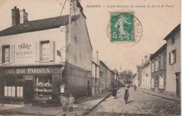 91 - MASSY - ANGLE DES RUES DU CHEMIN DE FER ET DE PARIS - CAFE BAR PARISIEN - Massy