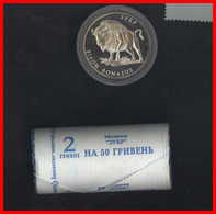 UKRAINE 2003 2 Hr Coin BISON Fauna Roll Of 25 Coins - Ukraine