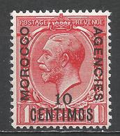Great Britain Offices Abroad - Morocco 1914. Scott #50 (M) King George V * - Postämter In Marokko/Tanger (...-1958)