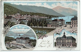 LITHO Gruss Aus Zug Hotel Kurhaus Schönfels Neue Post - Zoug