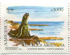 Lote A6, Argentina, 1990, Sello, Stamp, Upae, Leon Marino, Sea Lion - Unused Stamps