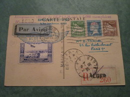 EXPOSITION PHILATELIQUE INTERNATIONALE De L'AFRIQUE Du NORD - ALGER 1930 - Aérogramme Officiel De L'EPLAN - Brieven En Documenten