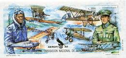 Lote A7, Argentina, 1990, HF, SS, Primera Exposicion Nacional De Aerofilatelia, Aerophilately Expo - Unused Stamps