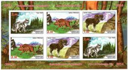 Tajikistan.2014 Zoo Of Dushanbe. S/S Of 6 (2 Sets).Imperf .  Michel # 663-65b  ZdKB - Tadschikistan